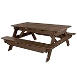 Highwood Hometown Picnic Table, 6 Foot, Weathered Acorn