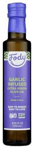 FODY FOOD COMPANY Garlic Infused Extra Virgin Olive Oil, 8.45 FZ ( Pack of 1 )