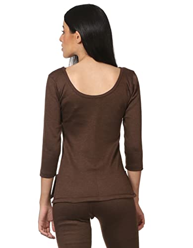 Image of Alfa Fleece Women's Scoop Neck Three Quarter Sleeves Thermal Top for Winter