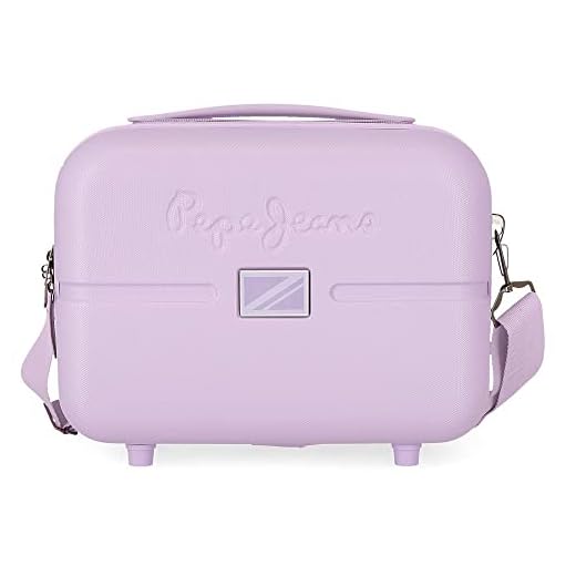 Pepe Jeans Accent Neceser Adaptable con Bandolera Morado 29x21x15 cms Rígido ABS 9,14L 0,84 kgs