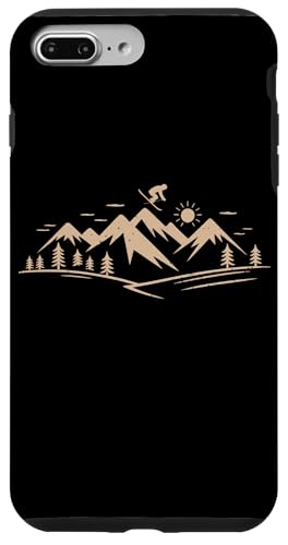 Ski Mountain Snow Skiing Retro Winter Vacation �X�}�z�P�[�X iPhone 7 Plus/8 Plus �p