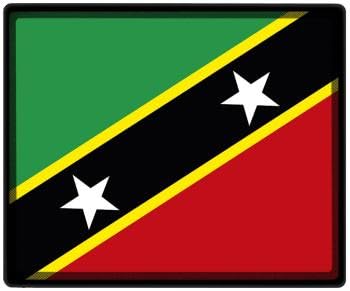 Markenlabel Tapis de souris avec motif – St Saint-Christophe-et-Niévès Drapeau – 82156 – Taille env. 24 x 20 cm