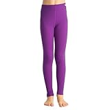 Merino Wool Base Layer Kids - Midweight Merino Wool Long Johns for Kids - Unisex Thermal Pants (Medium, Violet Purple)