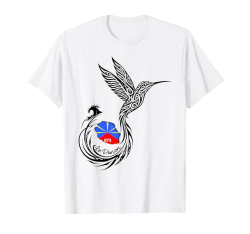 Colibri Tribal 974 La Réunion Île Créole Fierté Homme Femme T-Shirt