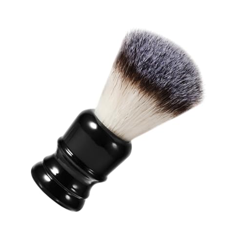 FRCOLOR Nylon Bristles Beard Brush for Men Gentle Cleaning Styling Tool Comfortable Resin Handle Black