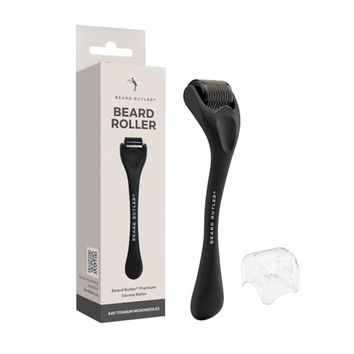 Beard Roller Includes Travel Case | Derma Roller | 540 Titanium Microneedles