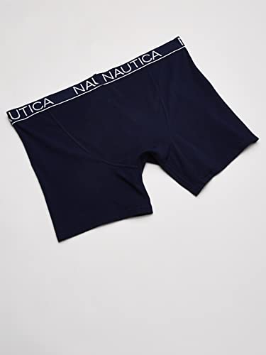 Nautica Men's Cotton Stretch Classic Boxer-Brief Multipack3