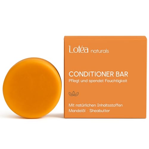 Lotéa Naturals Conditioner Bar Pfirsich – Pflegende Haarspülung ohne Silikone,