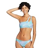 Xhilaration Women's Juniors' One Shoulder Bikini Top - (X-Small, Multi Tie-Dye)