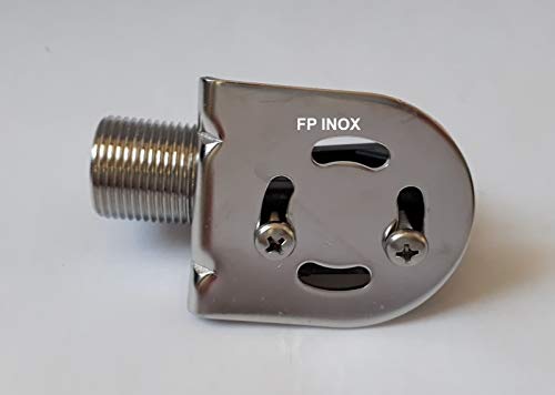 FP INOX, Supporto Antenna per Tubo 22, snodo Ø 25 mm, Acciaio Inox 316-A4 Barca. Unisex Adulto