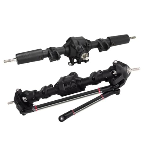 hjuink RC Car Eje De Delantero Compatible con Axial para SCX10 II 90046 90047 1:10 RC Eje Trasero Delantero De Metal RC Crawler Piezas De Mejora RC Piezas De Actualización De Coche Accesorios(1 Set)