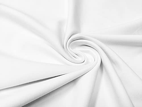 Tissu en jersey Punta Royal Ponte Di Roma blanc coupon 5m couture vêtement stretch