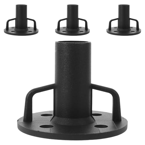 PAMINGONO 4 X Pole Flange Outdoor Canopy Pole Holder Umbrella Base Mount