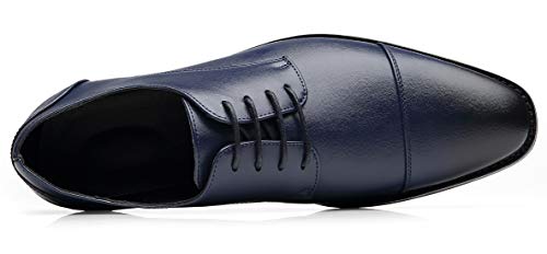 Men's Fashion Lace-up Square Toe Derby Shoes Formal Non-Slip Breathable Oxford Shoes Low-top Business Work Leather Shoes2