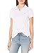 Nautica Women's 5-Button Short Sleeve Breathable 100% Cotton Polo Shirt Shirt, Bright White, X-Large