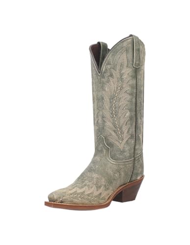 Laredo Green Emmylee Women's 12 inch Snip Toe Leather Boots 52159