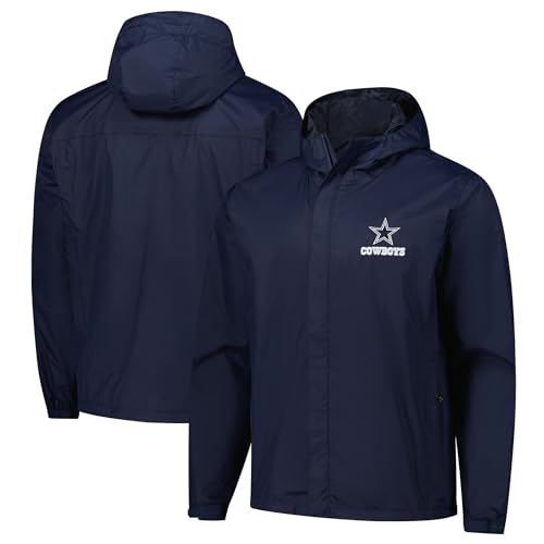 Image of Dunbrooke Men's NFL Tropic Waterproof Packable Full-Zip Hoodie Jacket