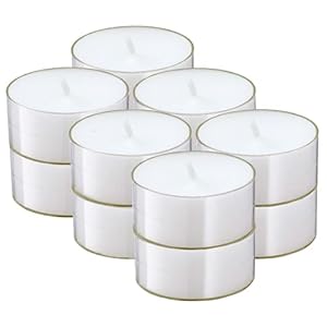Clear White Tea Lights Candles – 4.5 Hour Long Burning Unscented Tea Light Candles for Home, Travel, Holiday Events, Relaxation & Emergencies – 12 Pack