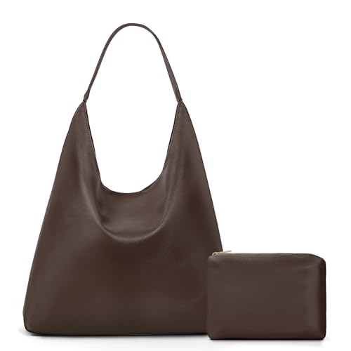 GSenhui Handtasche Damen Groß Hobo Bag Weicheleder Gross Schultertasche Shopper Tasche Damen Shoulder Bag Women Slouchy Bag Vintage Tasche Braun
