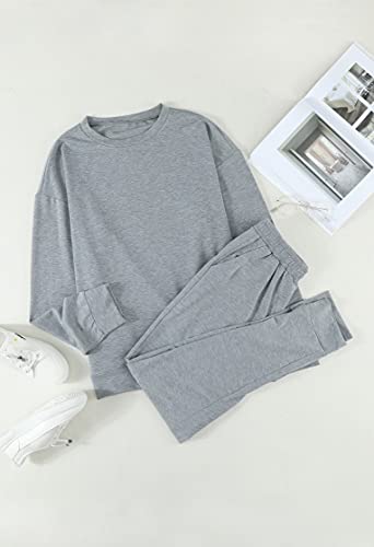 Image of Fixmatti Women Pullover Hoodie Pockets Sweatpants Sport Jogger Sweatsuit