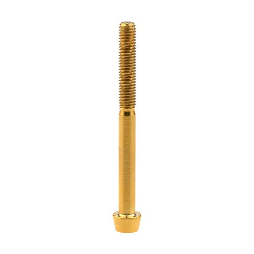 Image of Titanium Ti Bolt M5x9 16 18 20 25 30 35 40 45 50 55 60mm Tapered Head Screws Pack of 4 (M5x55mm, Gold)