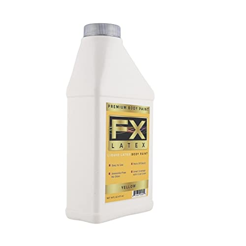 Liquid Latex Fashions- Ammonia Free Natural Face Paint For Kids And Adults, Ideal For Artwork, Parties, School Plays, Cosplays And Concerts, Yellow- 16 Oz #TOP2