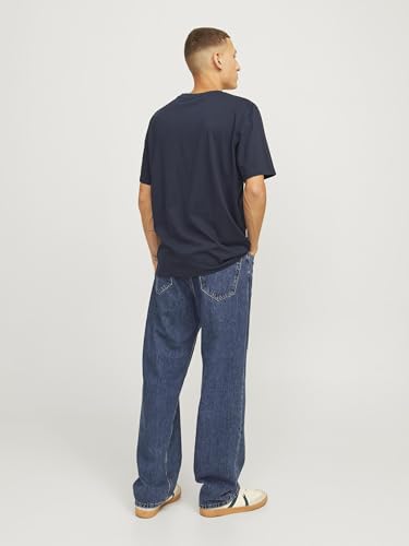 JACK&JONES Herren JJXMAS Funny Tee SS Crew Neck T-Shirt, Sky Captain, S – Ansicht 3
