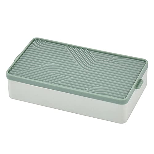 Bac à glaçons en silicone avec couvercle 18 glaçons réutilisables sans déversement amovible Utilisation domestique empilable pour économiser de l'espace Vert Cover