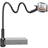 andobil Gooseneck Phone Holder for Bed & Desk [40in Flexible Lazy Long Arm] 360 Adjustable Clamp Clip, Overhead Mount Stand for iPhone Samsung etc