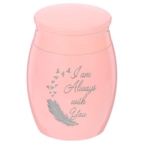 ROMISBABA ペット壷 犬の骨壷 犬の爪切り クレート おもちゃ ペットの灰壷 ゴミ 鎖 キット 猫の記念品 火葬用骨壷タンク 猫の灰入れ ペット灰瓶 猫の灰を入れる壷 ミニウム合金 ピンク