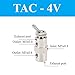 LJFMDLN Air Pneumatic Valve, TAC/TAC2 Series Air Control ON/OFF Toggle Valve, Metal Switch for CNC Machine Industrial Use (Color : TAC-4V)