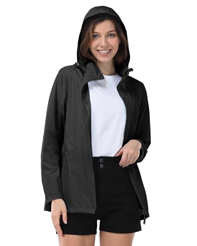 33,000Ft Women'S Rain Jacket Waterproof Lightweight Packable Raincoat With Hood For Golf Hiking Travel Windbreaker cover