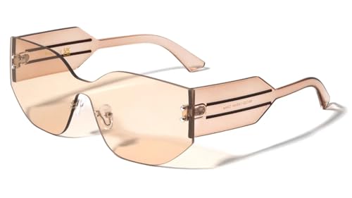 Dweebzilla Futuristic Slim Wide Cat Eye Jackie O Rectangular Modern Sunglasses