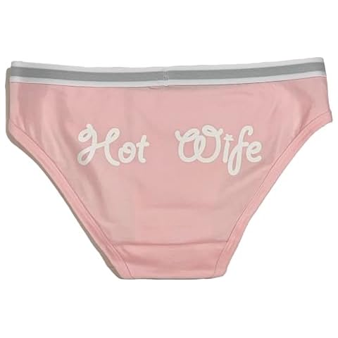 Hot Wife Cotton Panty with Lace Sexy (X-Large, Pink/White) Cover