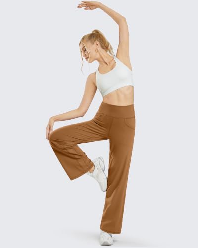 Image of Promover Wide Leg Pants for Woman Yoga Pants with Pockets Stretch