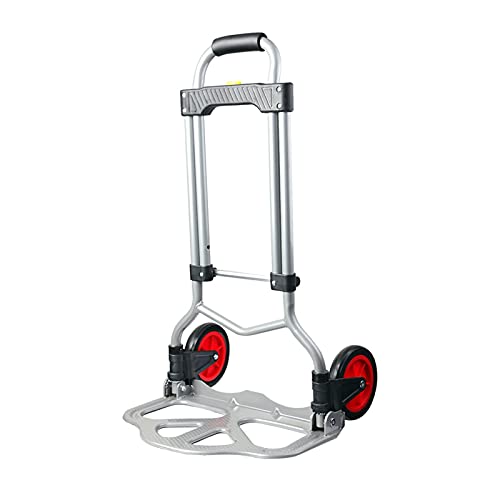Carrito plegable portátil con ruedas de goma y capacidad 80 kg miniatura 1