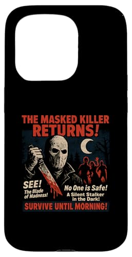 仮面キラーリターンズ スラッシャー 映画ポスター ヴィンテージ ハロウィン スマホケース iPhone 15 Pro 用