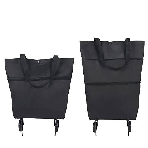 SANON Trolley Borse Pieghevole, Trolley Borse, Shopping Bag Con Ruote Sacchetto Carrello Borsa Su Ruote Per Gli Acquisti A Casa Supermercato Shopping Di Carichi Pesanti SANON Trolley Borse Pieghevole, Trolley Borse, Shopping Bag Con Ruote Sacchetto Carrello Borsa Su Ruote Per Gli Acquisti A Casa Supermercato Shopping Di Carichi Pesanti