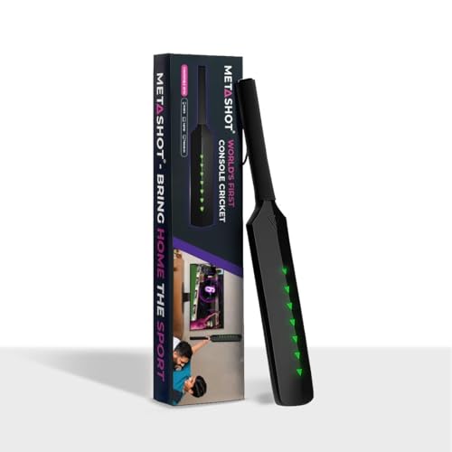 Metashot Smart Cricket Bat Game | Motion Sensor Gaming Bat for TV & Mobile | Indoor Cricket Game | Bluetooth Bat Controller - Image 2
