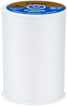 Miniatura 3 de Coats & Clark - Hilo multiusos de 400 yardas, color blanco y negro (1 negro y 1 blanco de doble resistencia - 400 yardas cada carrete - Incluye 30