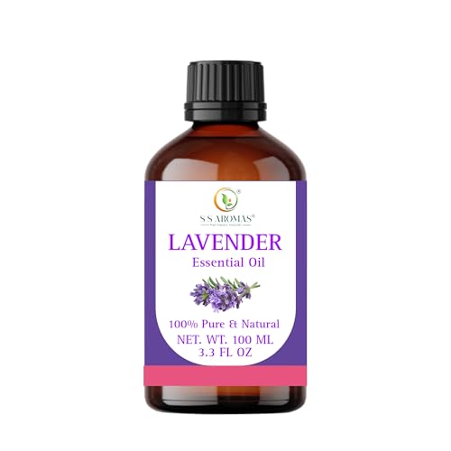 Image of Lavender Essential Oil - 100% Pure & Natural - Therapeutic Grade Lavender Oil For Skin, Face, Hair care, Diffuser, Aromatherapy & Body Massage - 100 ML.