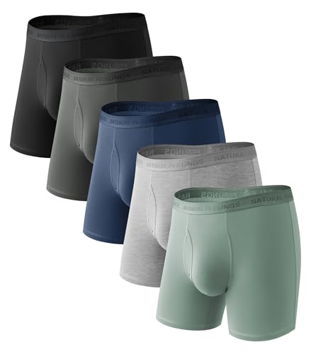 Natural Feelings Men's Underwear Viscose from Bamboo Boxer Briefs Underwear Pack for Men