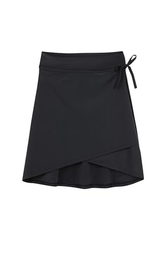 Gottex Girls Kids Sea Solids Swim Skirt with Inner Short Swimwear Chlorine Fade Resistant and Built-in 50+ UPF UV Protection, Black