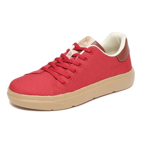 Plaeto Classic Sneakers Multiplay Sports Shoes for Women, 5 UK, Red/Honey