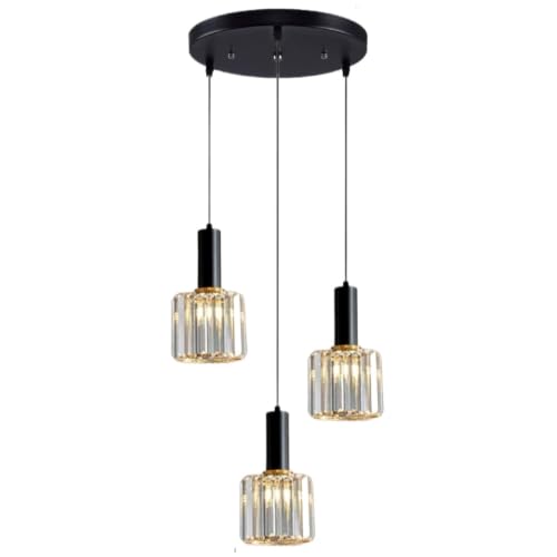 Lampe suspendue pour îlot de cuisine lustre salon noir ajustable