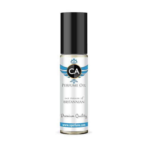 CA Perfume Impression of Britannian Unisex Fragrance Oil Amber Scent Long Lasting Perfumes for Women &amp; Men Travel Size TSA Ready Mini Parfum Body Oil Roll-on 0.33 Fl Oz 10ml