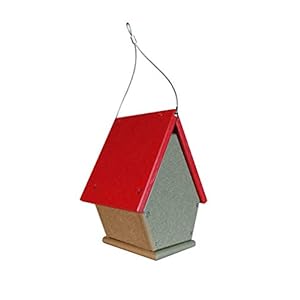 Jcswildliferecycledpolylumberwrenchateaubirdhousemadeintheusaperfectgardenandbackyardbirdhouseforwrenschickadeesandwarblerstancardinalred Urban Country Home Decor Jcs wildlife recycled poly lumber wren chateau birdhouse made in the usa perfect garden and backyard birdhouse for wrens chickadees and warblers tancardinal red urban country home decor