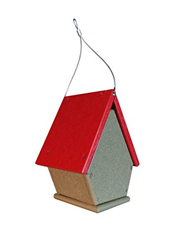 Jcswildliferecycledpolylumberwrenchateaubirdhousemadeintheusaperfectgardenandbackyardbirdhouseforwrenschickadeesandwarblerstancardinalred Urban Country Home Decor Jcs wildlife recycled poly lumber wren chateau birdhouse made in the usa perfect garden and backyard birdhouse for wrens chickadees and warblers tancardinal red urban country home decor