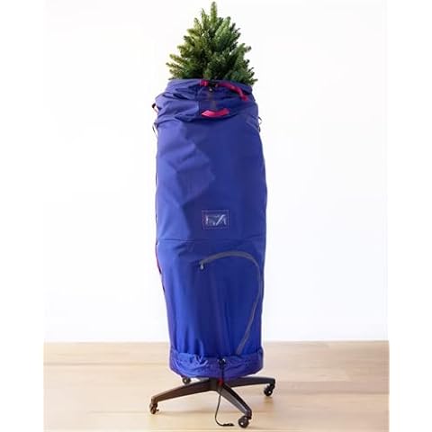 Treetopia Christmas Tree Storage Bag | Take a Stand Storage Bag | For 6 to 7.5 feet trees | Includes Stand with wheels | Space saving, easy to roll | Durable fabric Cover