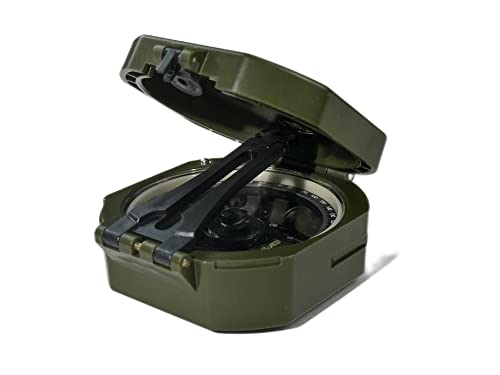 Krichit Professional Geological Compass Lens Type Military Compass, Survival Positioning Range Compass, Hiking Camping Outdoor Navigation Pocket Compass #TOP1